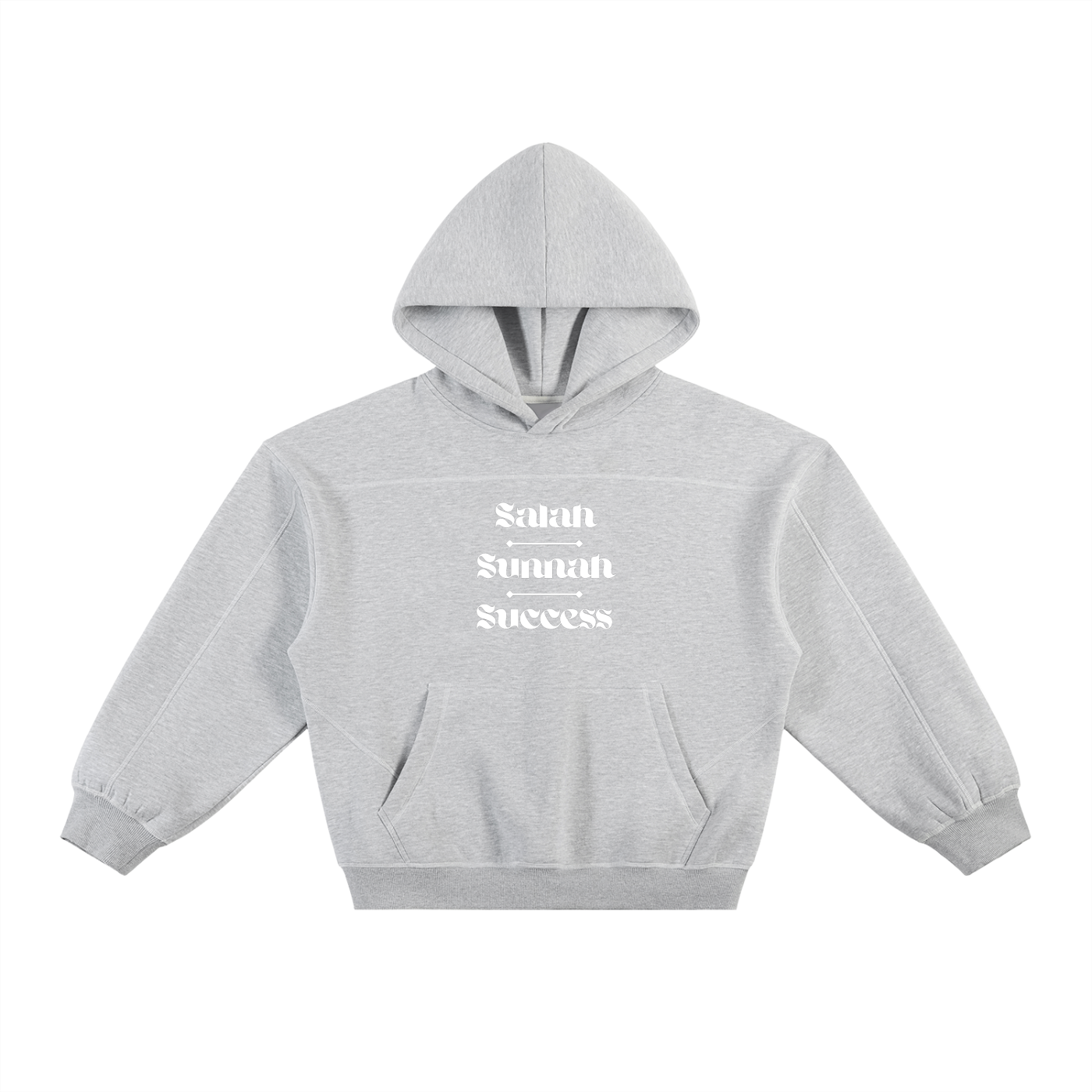 Salah Sunnah Success + Glad Tidings To The Strangers Stitched Hoodie (Front+Back Print)