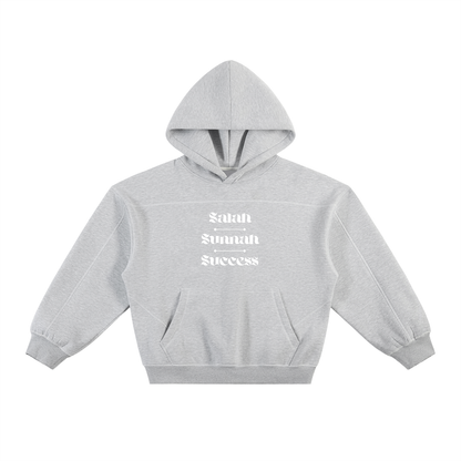 Salah Sunnah Success + Glad Tidings To The Strangers Stitched Hoodie (Front+Back Print)